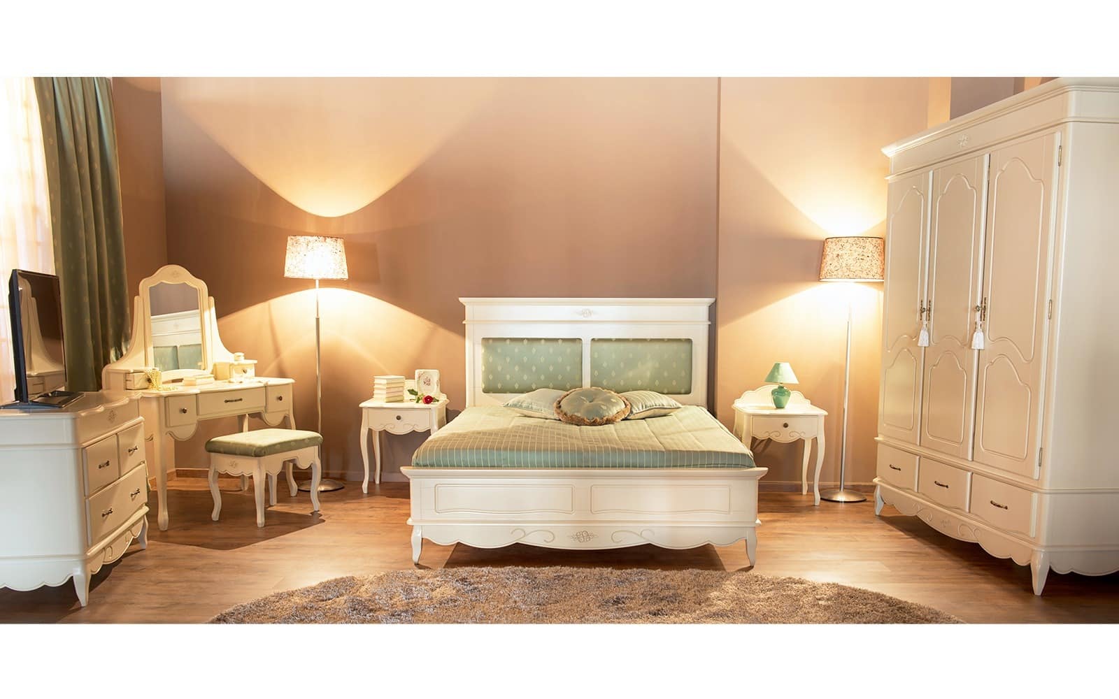 Dormitor Casandra mobilier din lemn masiv