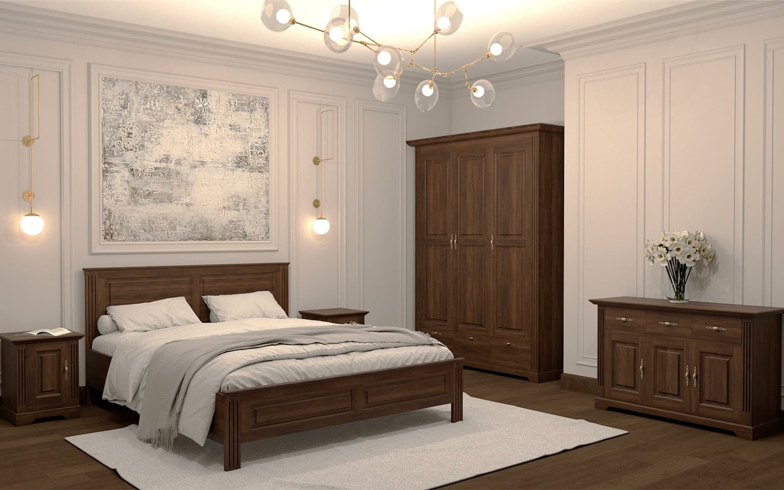 mobilier din lemn masiv