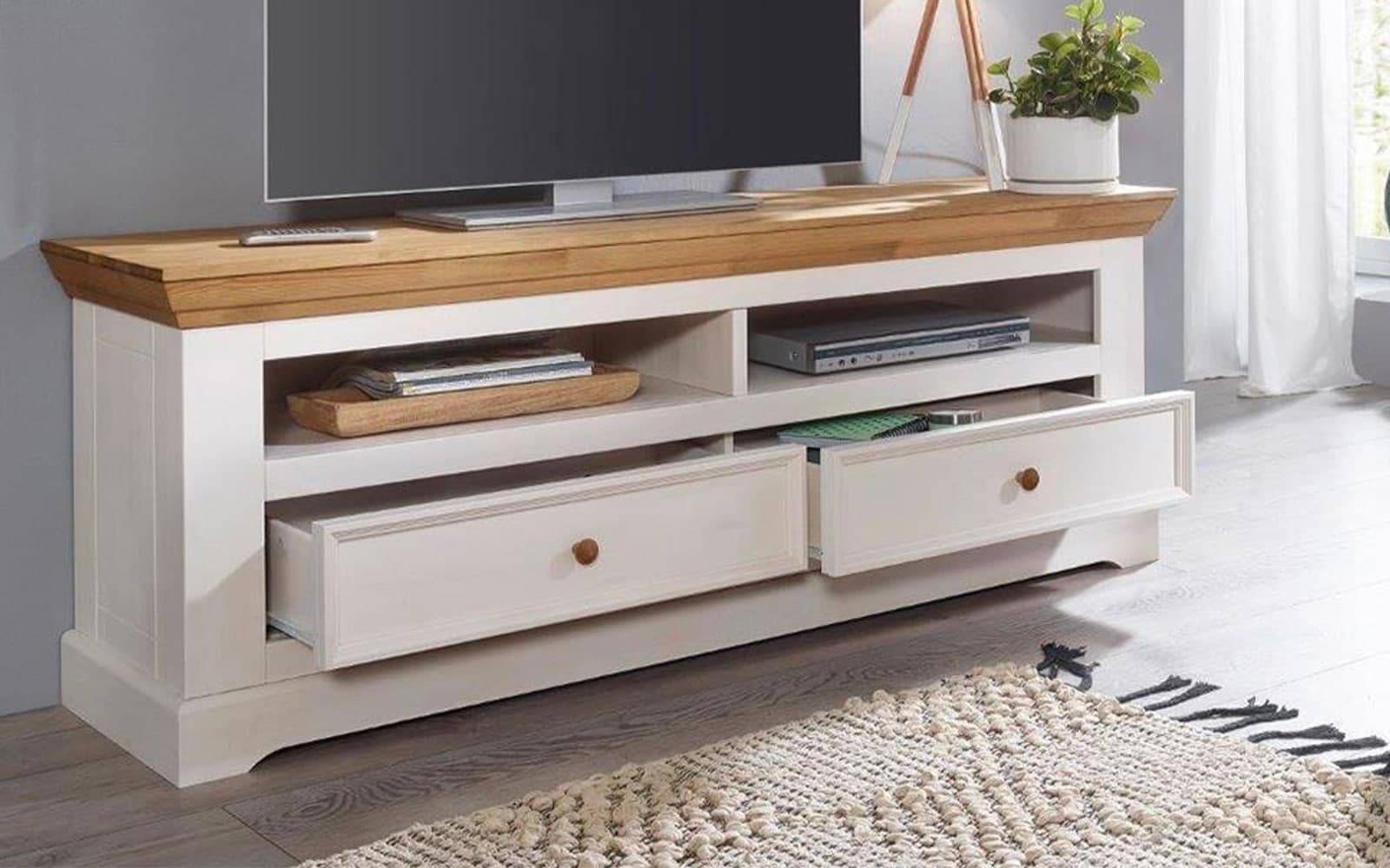 Set Living Iris, Model C, Lemn Masiv, Alb-Natur