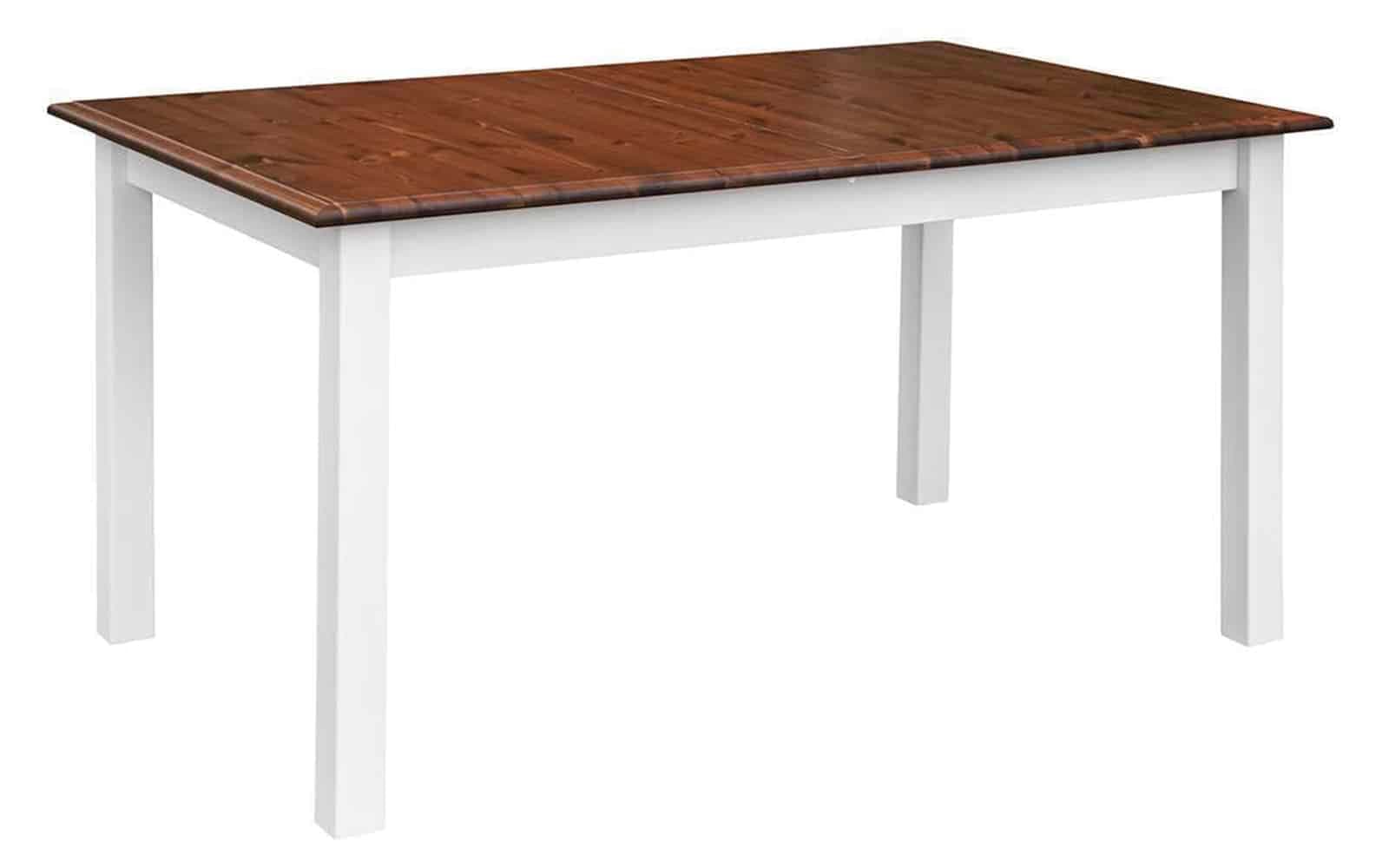 Masă Extensibilă Linea, Lemn Masiv, 150/197x93cm, Alb-Nuc