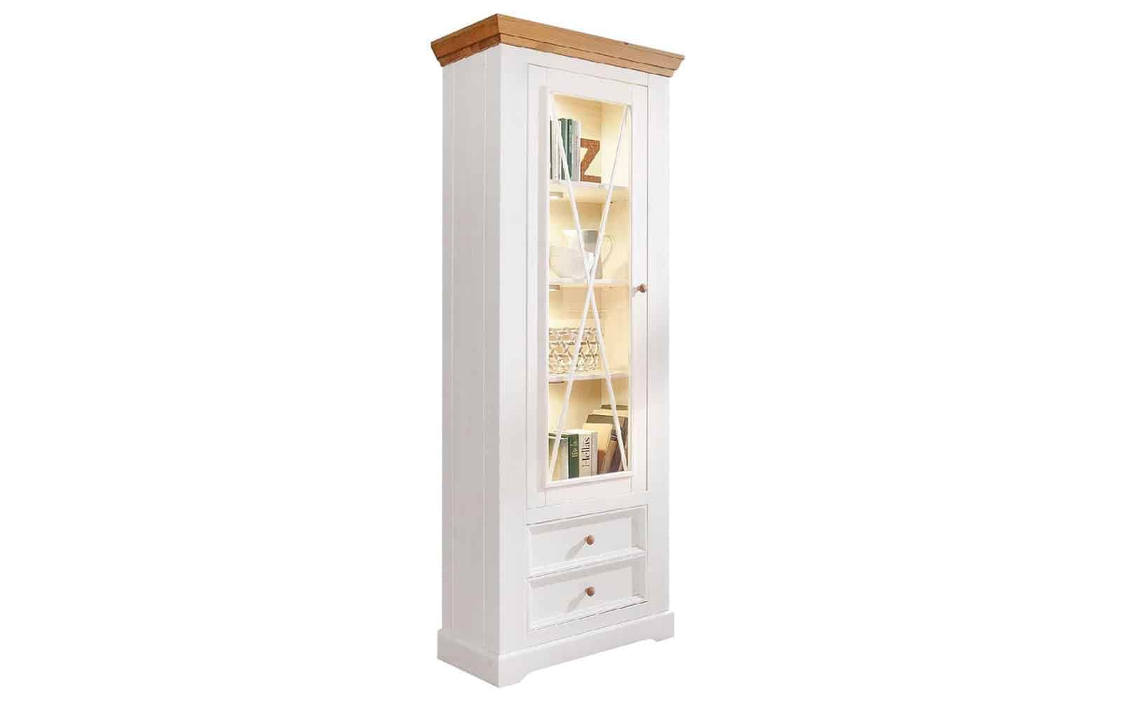 Set Living Iris, Model C, Lemn Masiv, Alb-Natur