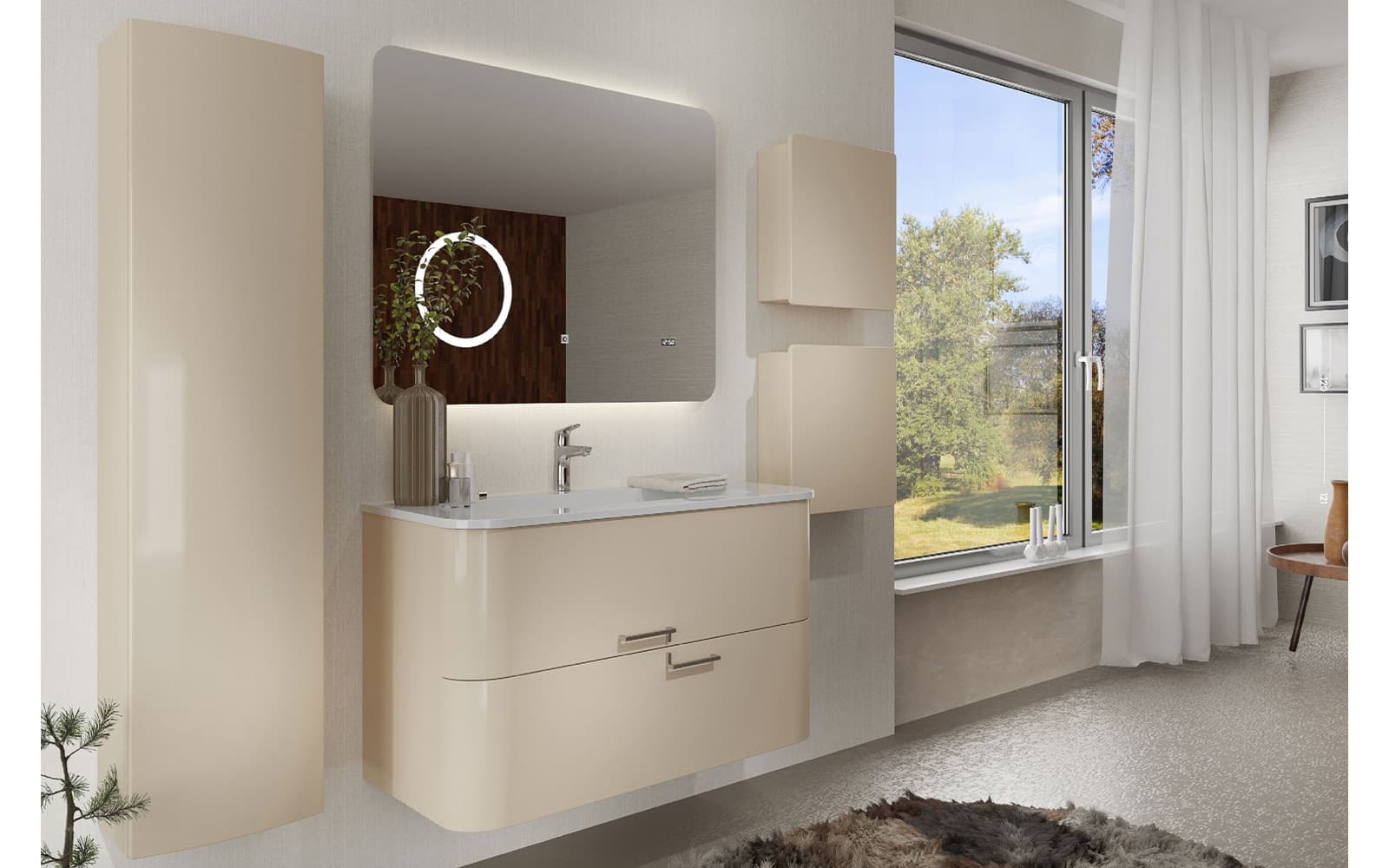 Oglinda cu iluminare LED pentru Baie Glint