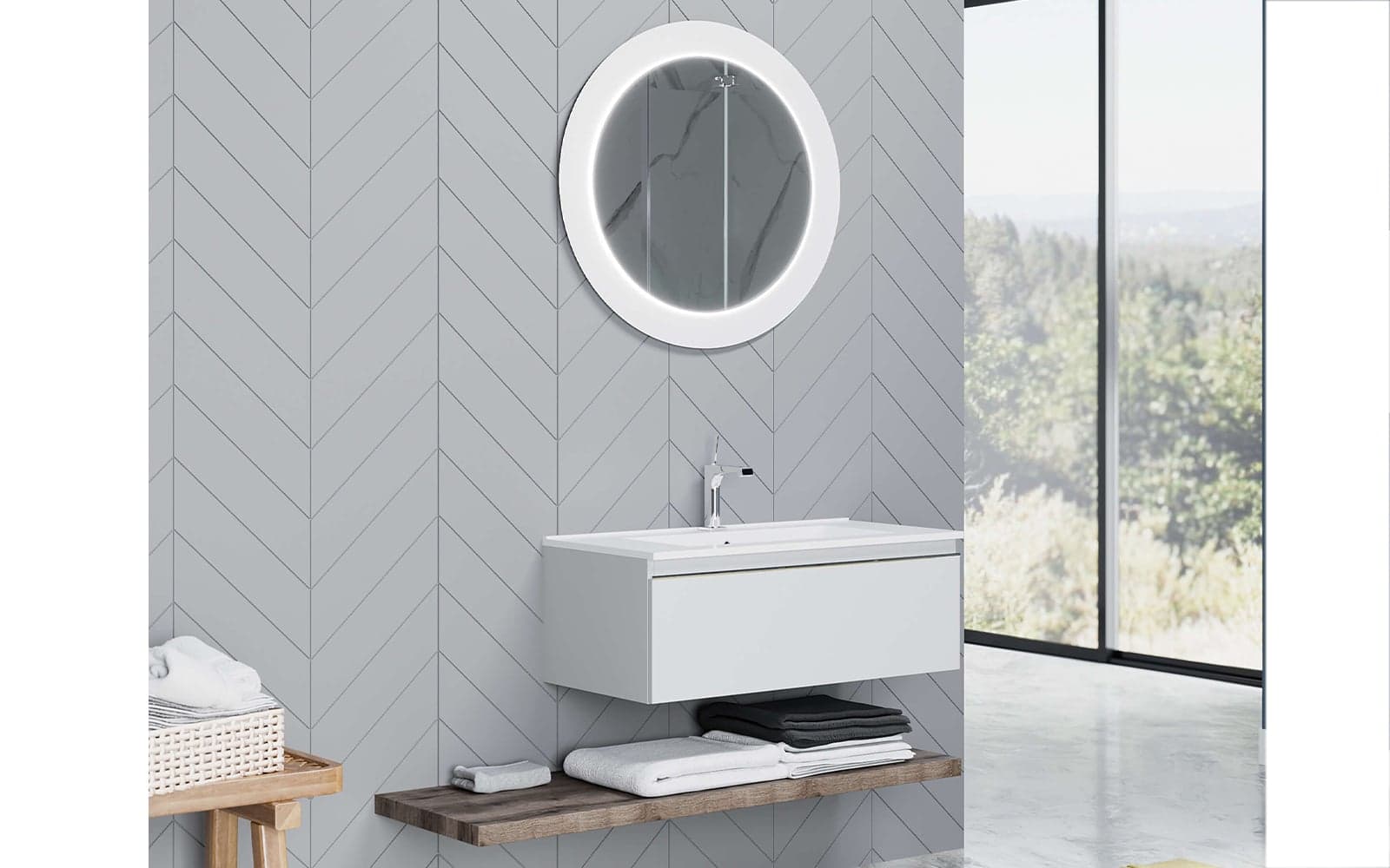 Set Mobilier Baie Suspendat Dario