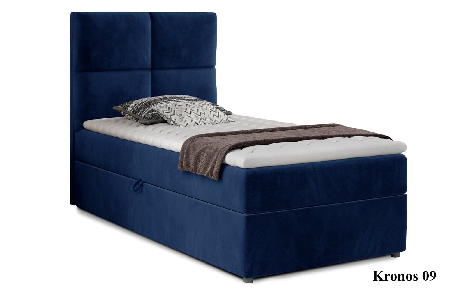 Pat Amarillo 90x200 cu Saltea, Topper, Ladă Depozitare, Personalizabil