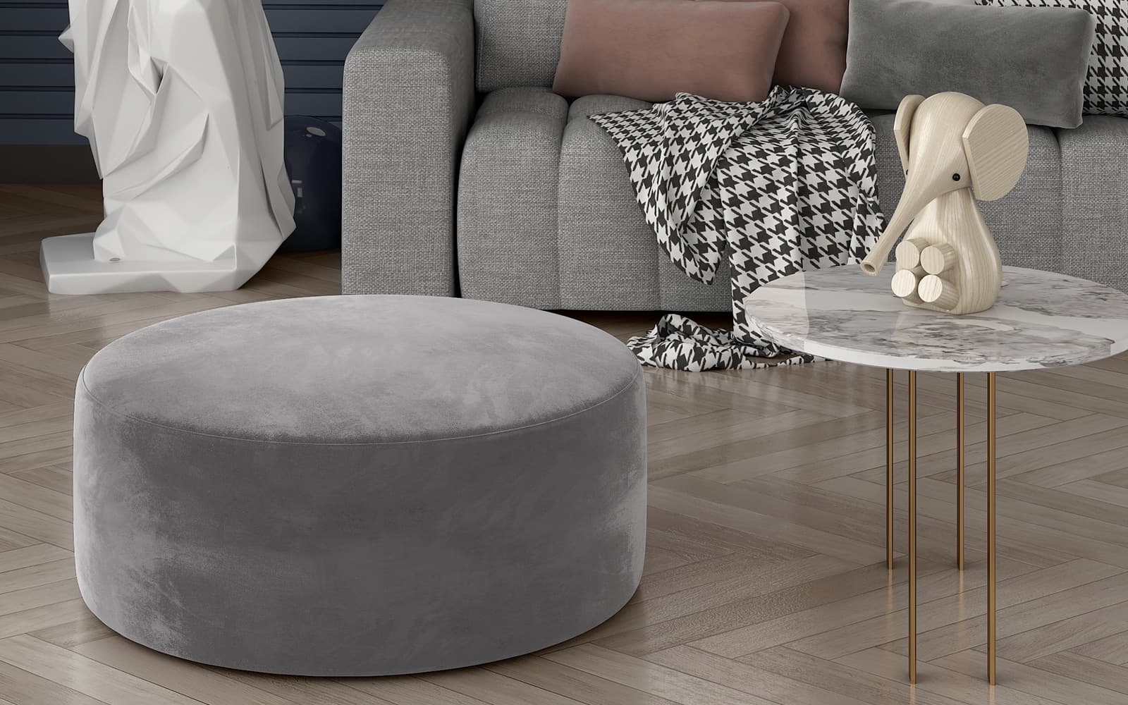 Taburet Pedro, Rotund, 75x42 cm