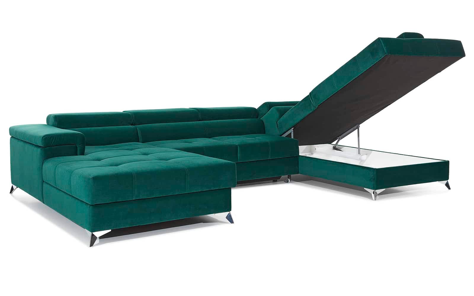 Colțar Formă U, Extensibil Linde, 345x202cm, Personalizabil