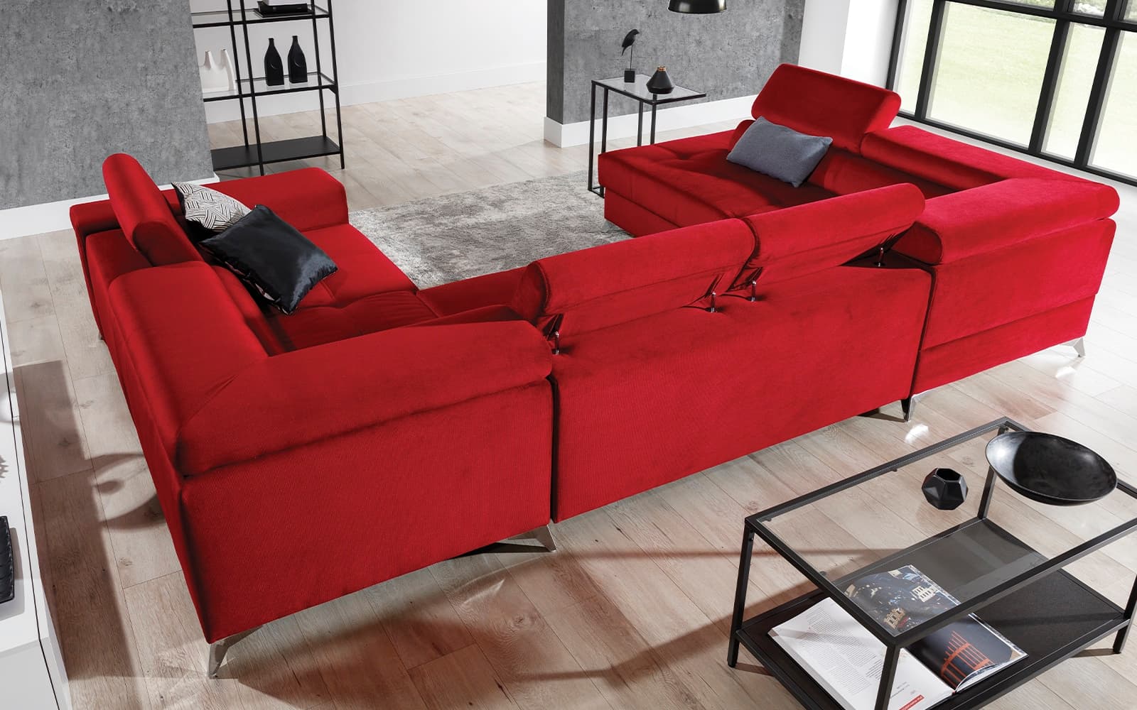 Colțar Formă U, Extensibil Tango, 350x202cm, Personalizabil
