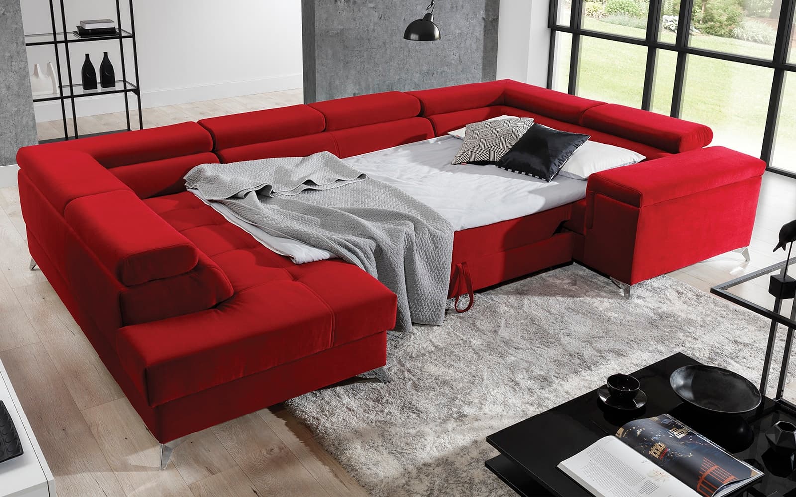 Colțar Formă U, Extensibil Tango, 350x202cm, Personalizabil