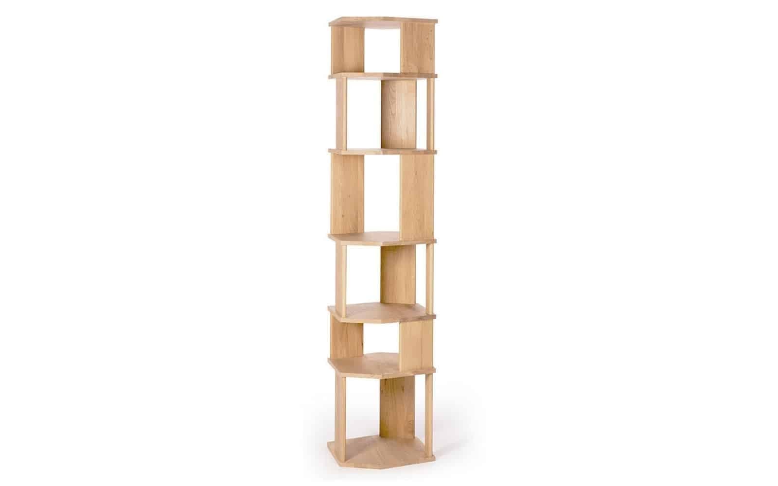 Biblioteca Yasmine, Lemn Masiv, 45x46x204, Stejar