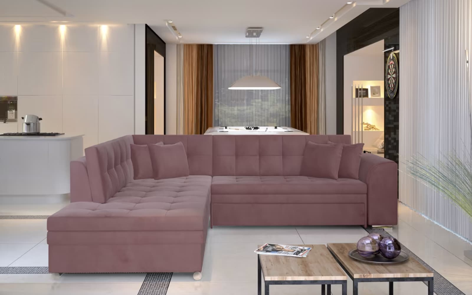 Colțar Extensibil Penelope, 260x205cm, Personalizabil