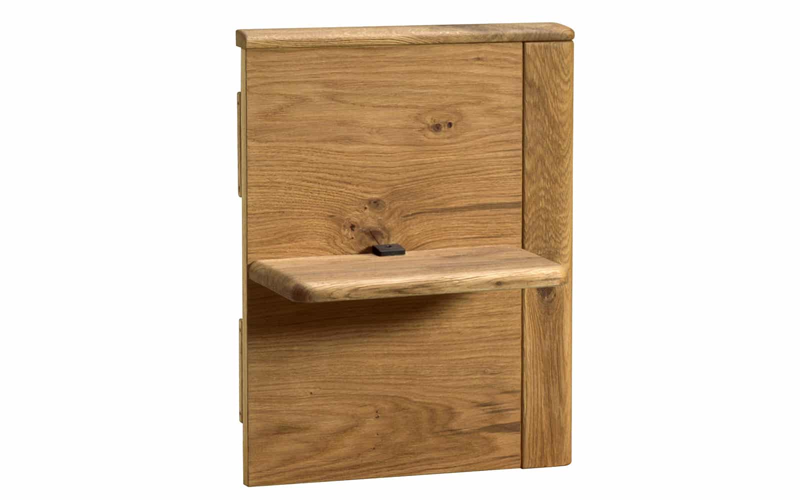 Panou tablie Siena stânga, Lemn Masiv, Stejar Natur,50 cm x 53 cm x 24 cm