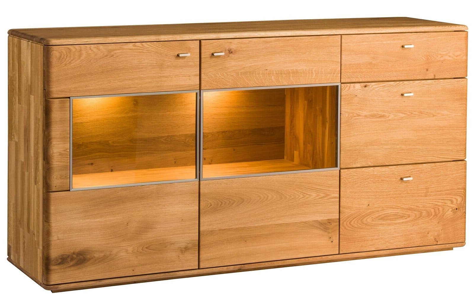 comoda siena, lemn masiv, stejar natur, 175x45x90 cm