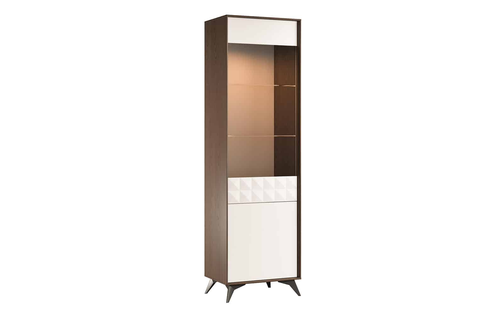 Vitrina Zion, 58x43x200cm Crem-Nuc