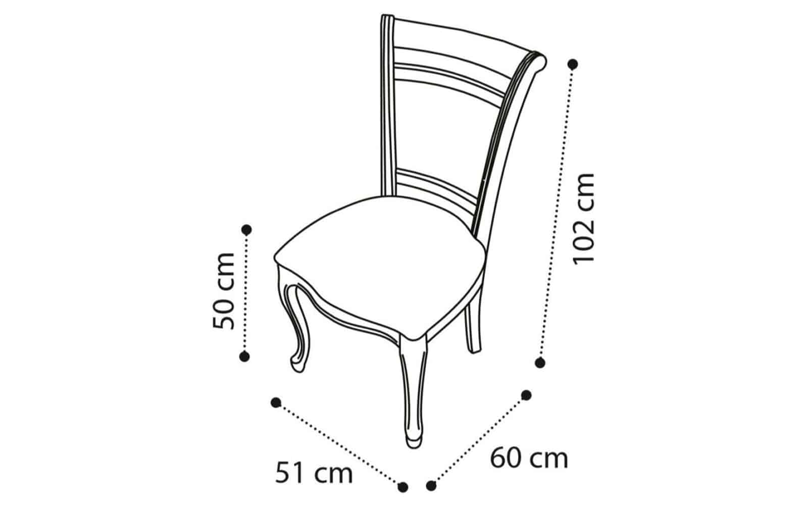 Scaun Ellen Crem, 51x60x102cm