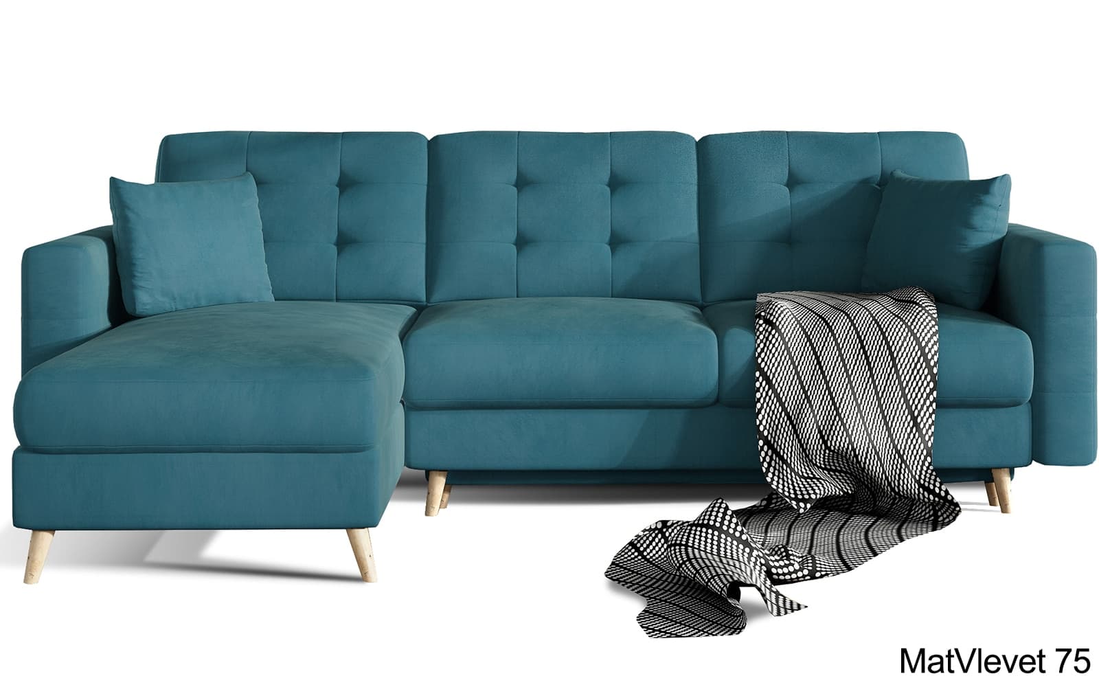 Colțar Extensibil Oslo, 250x162cm, Ladă Depozitare, Personalizabil