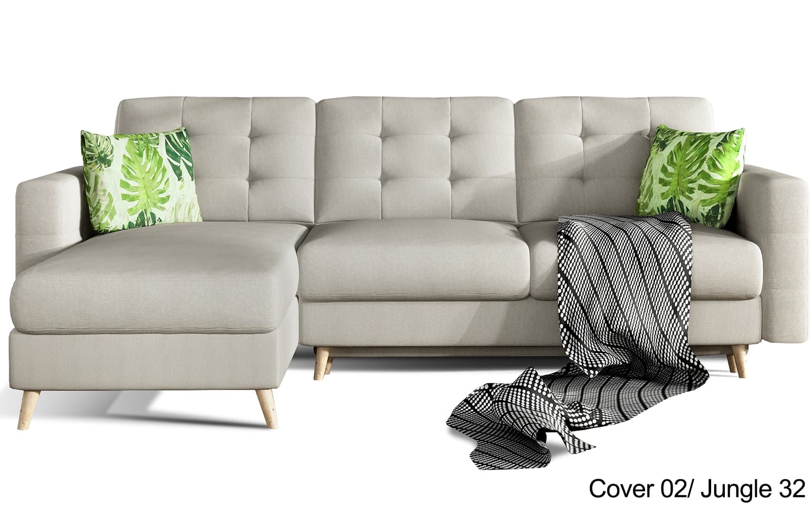 Colțar Extensibil Oslo, 250x162cm, Ladă Depozitare, Personalizabil