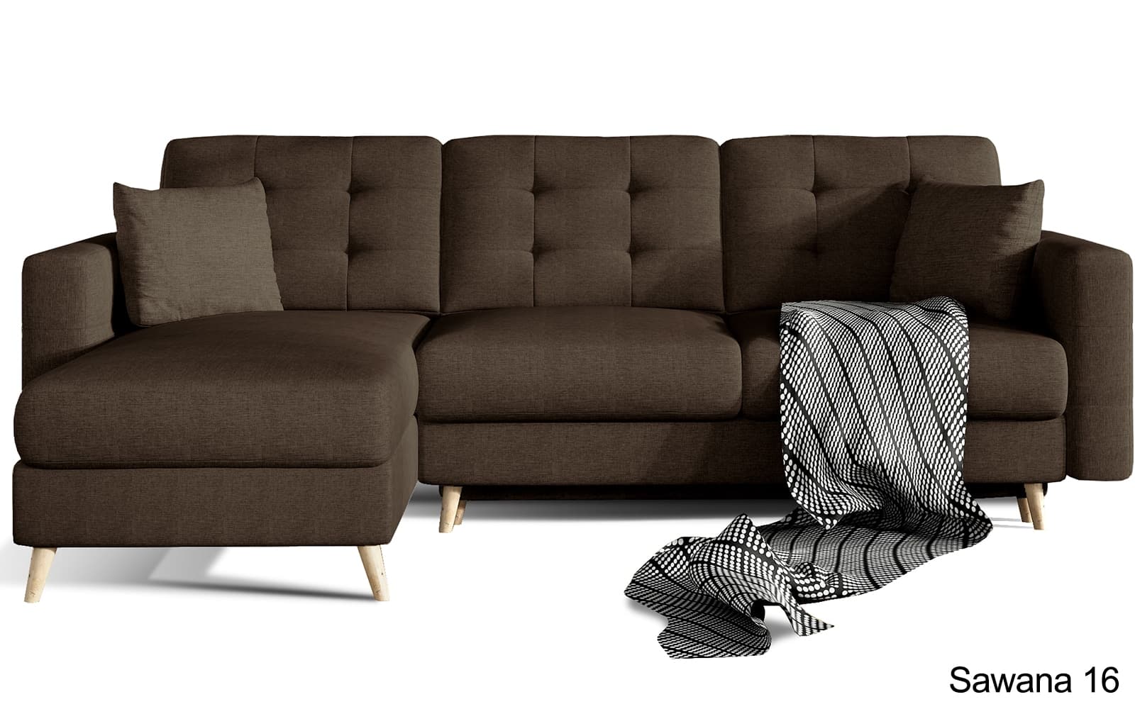 Colțar Extensibil Oslo, 250x162cm, Ladă Depozitare, Personalizabil