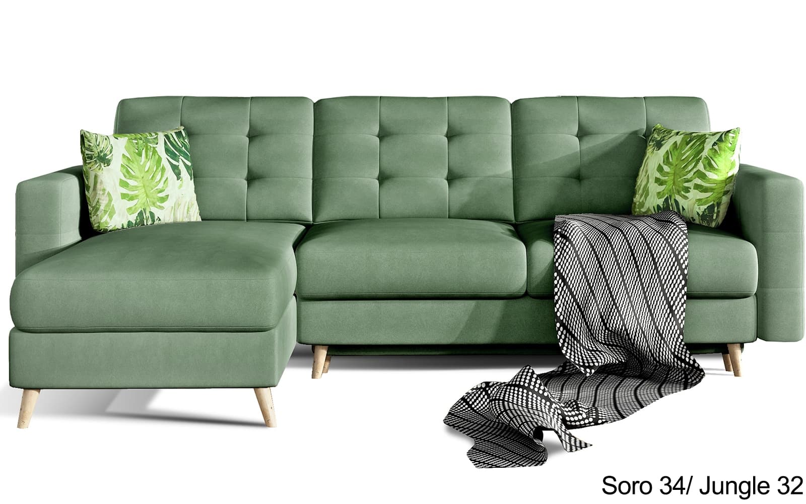 Colțar Extensibil Oslo, 250x162cm, Ladă Depozitare, Personalizabil