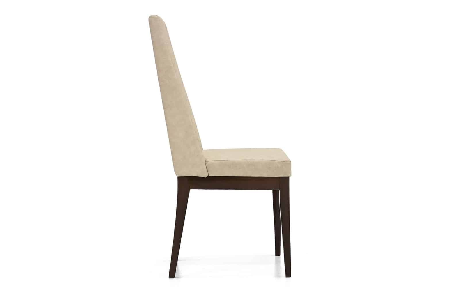 Scaun Devon, Nuc Lucios - Catifea Crem, L 52 x A 58 x H 106,5 cm