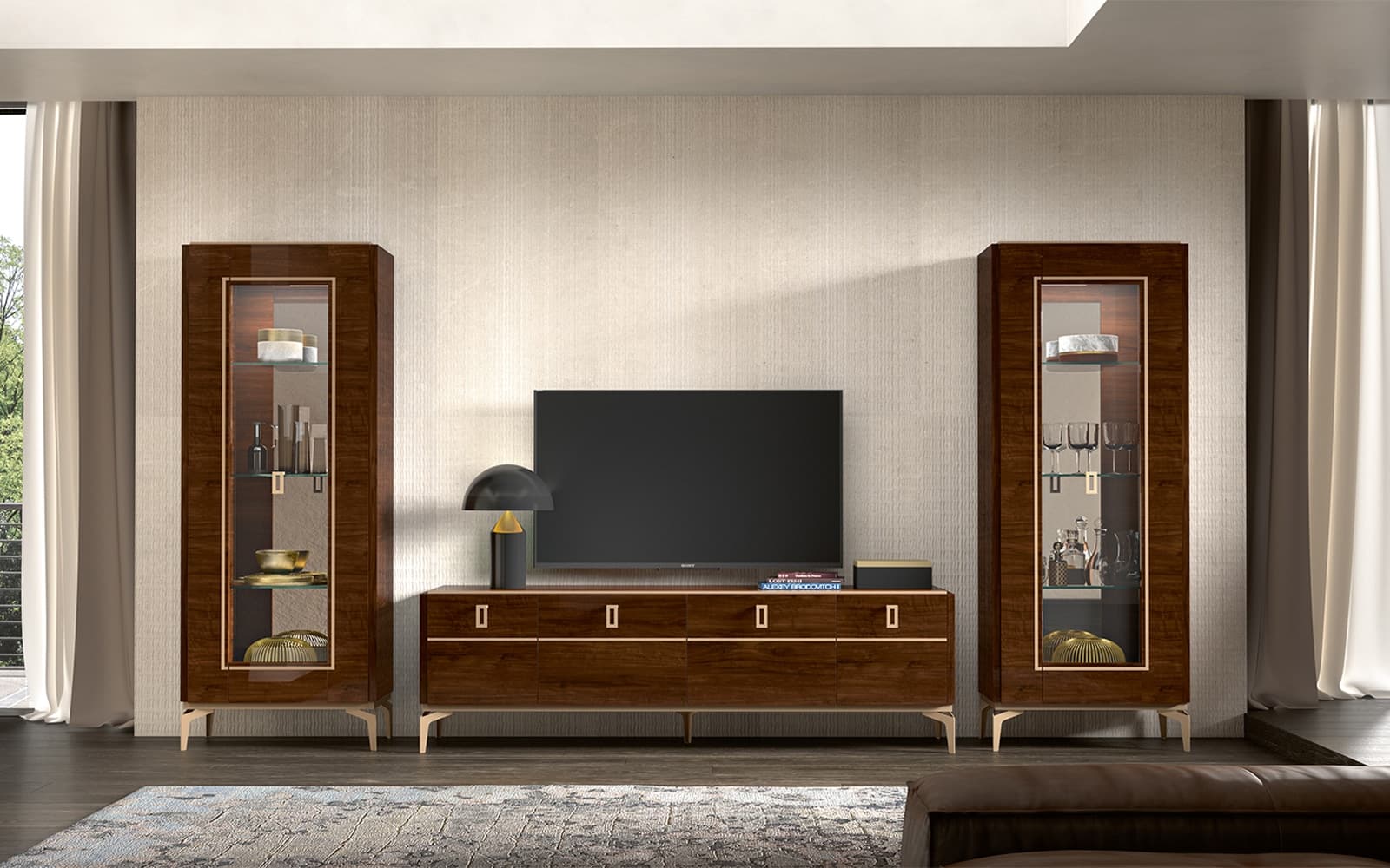 Set Living Devon, 3 Piese, Nuc Lucios
