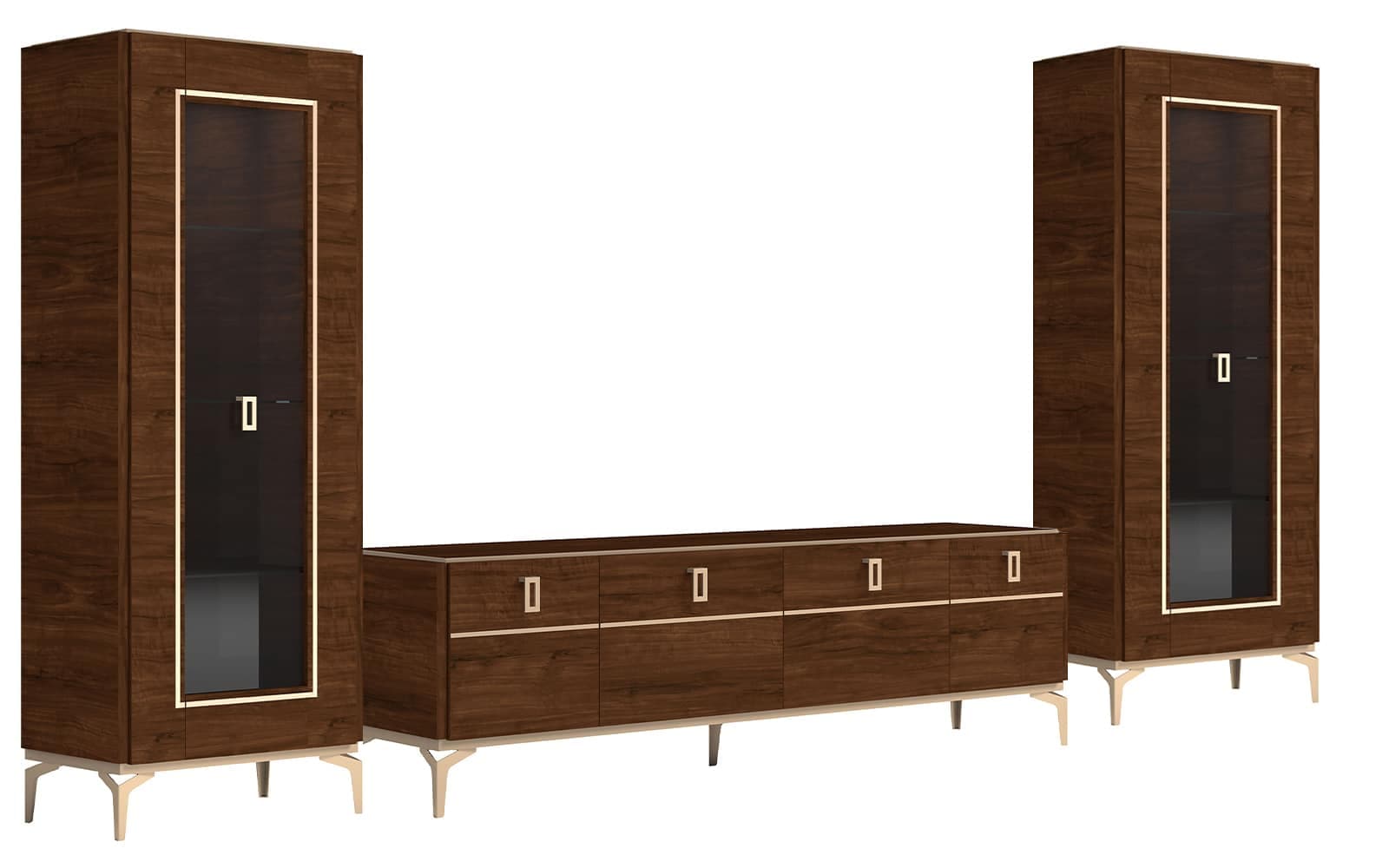 Set Living Devon, 3 Piese, Nuc Lucios