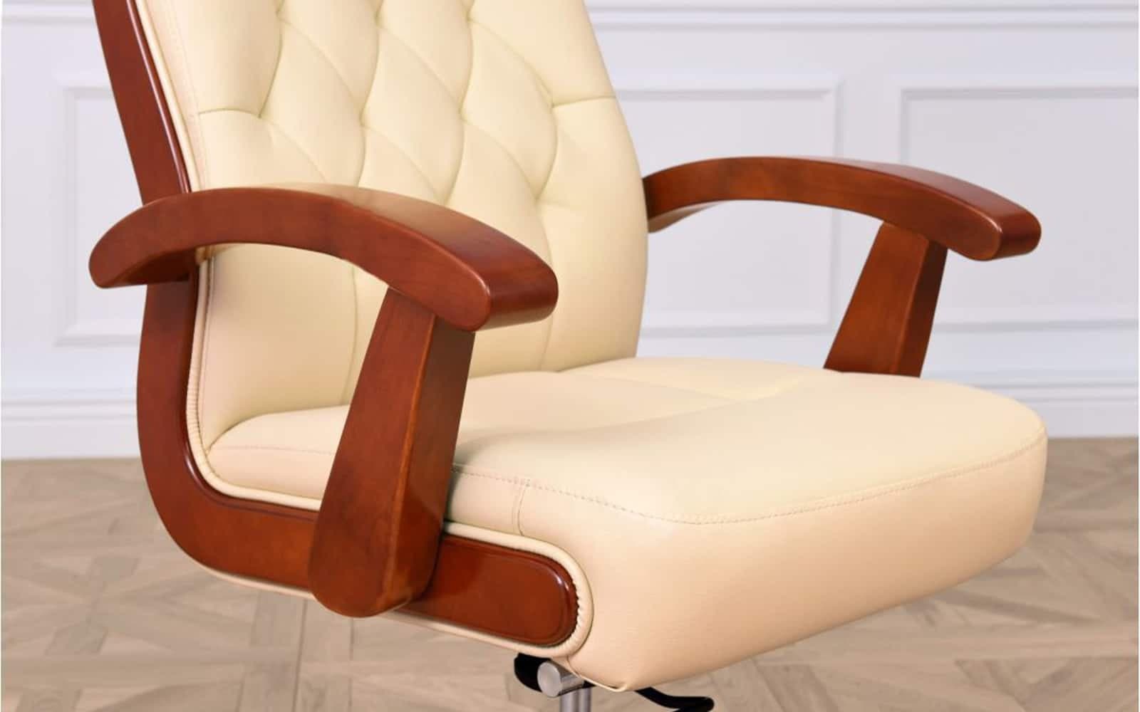 Scaun Toronto, Model T1, Coniac - Piele Crem