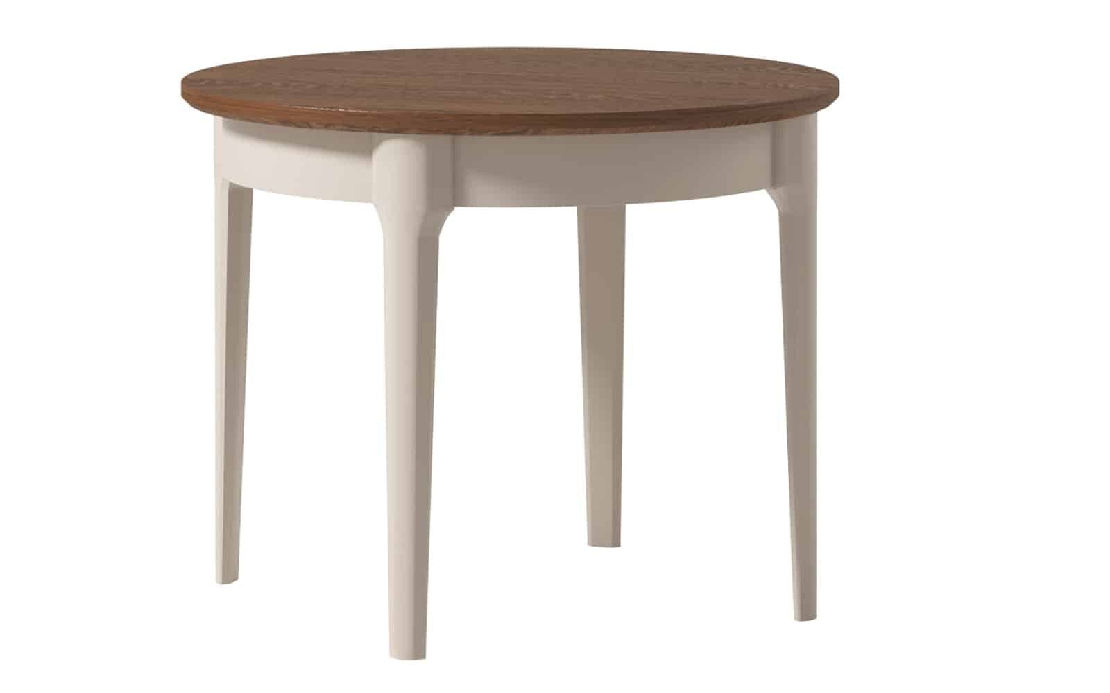 Masă Cafea Napoli, Ø72cm, Crem/Nuc