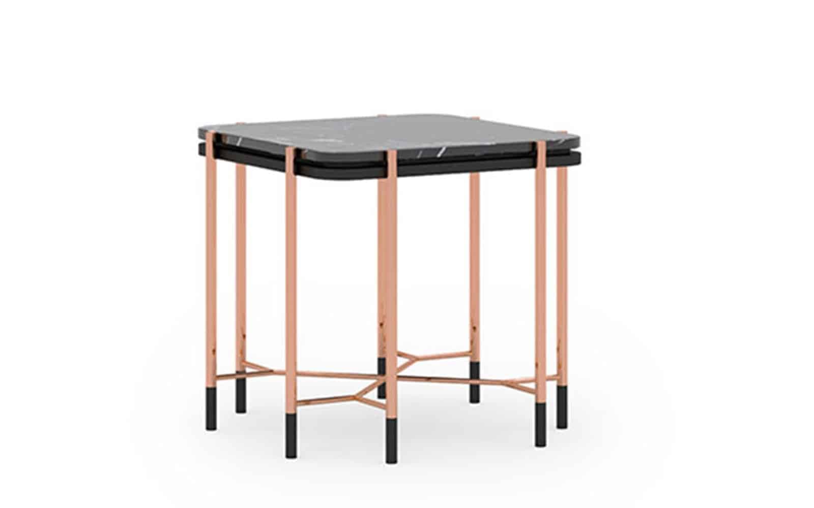 Masuta de cafea Calista, Marmura, 59x55x59