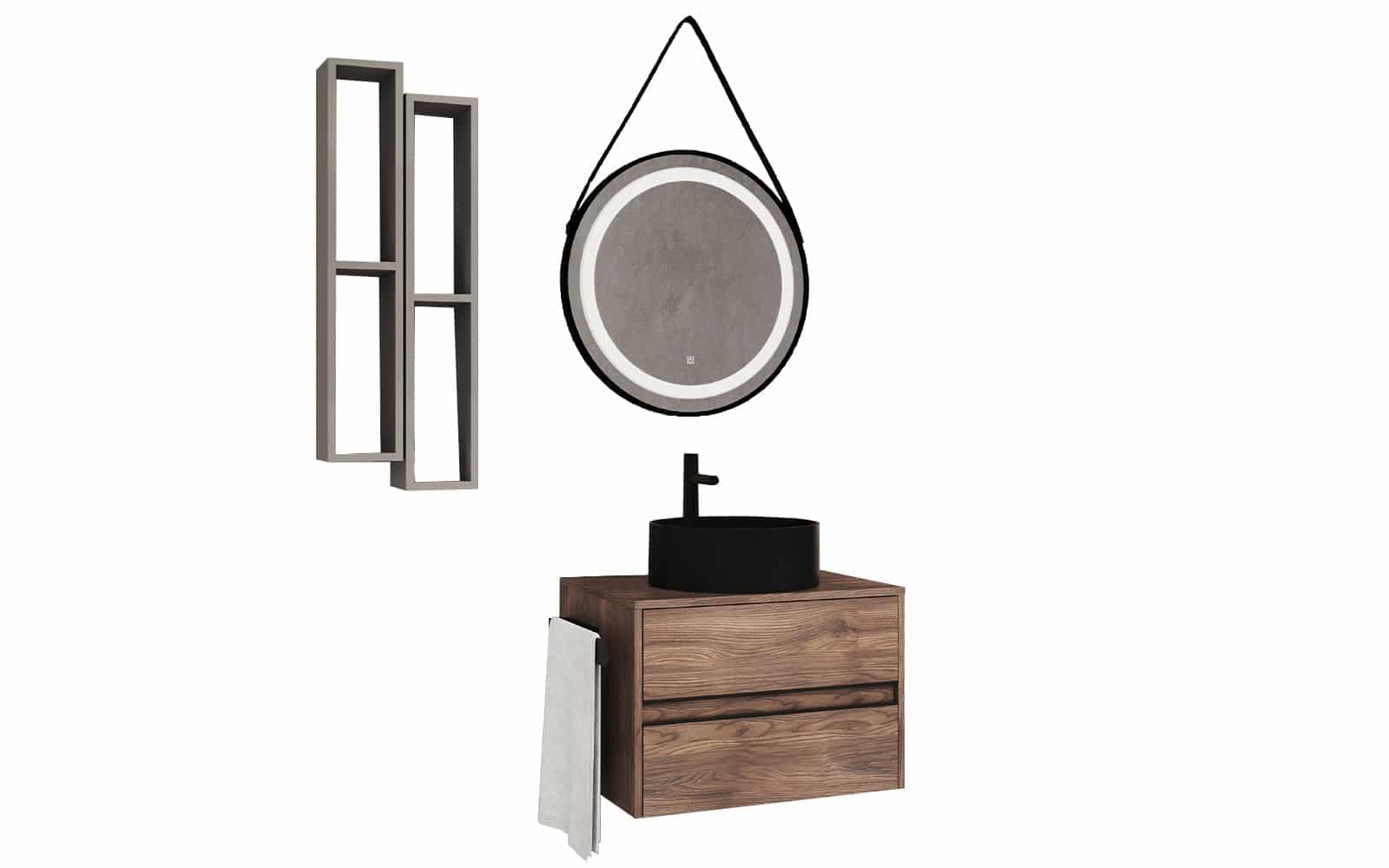 Set Mobilier Baie Suspendat Noce, Model N1