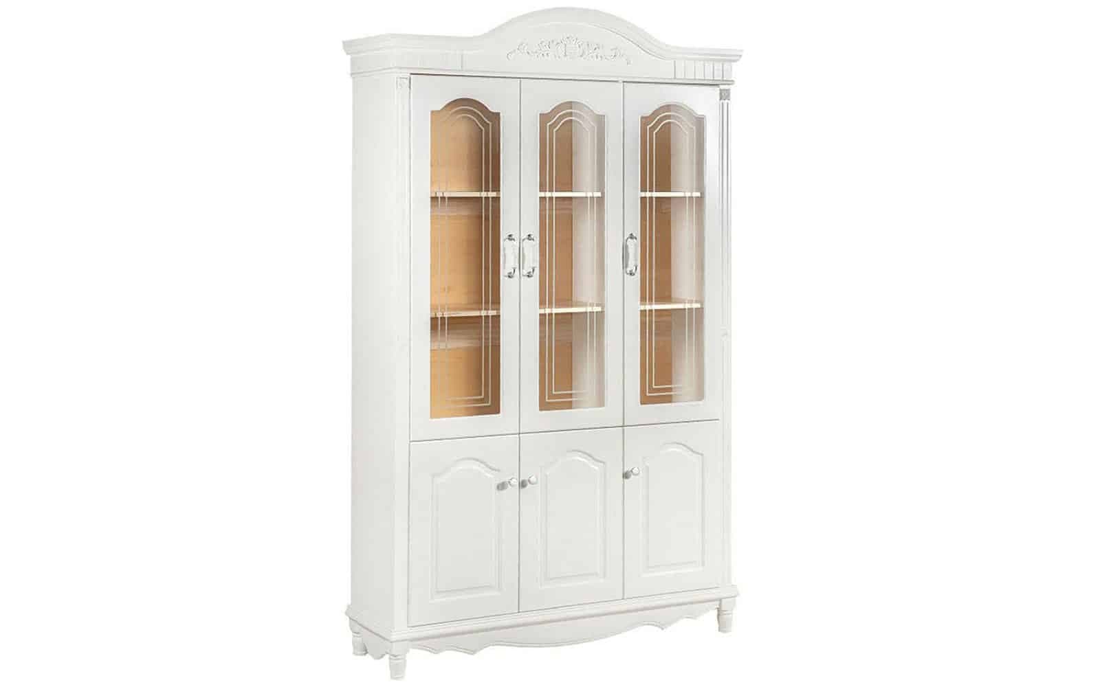 Vitrina Elizabeth, 3 Uși, 139x43x223cm, Alb