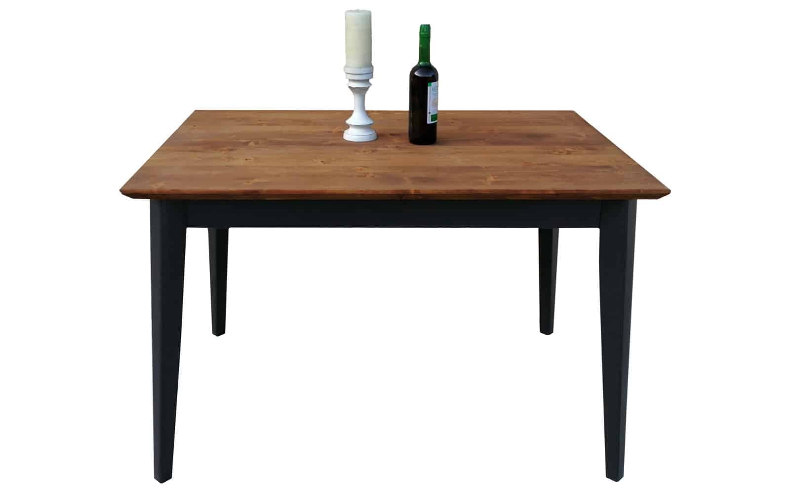Masă Dining Timeless, Lemn Masiv, 120x80x76 cm, Negru