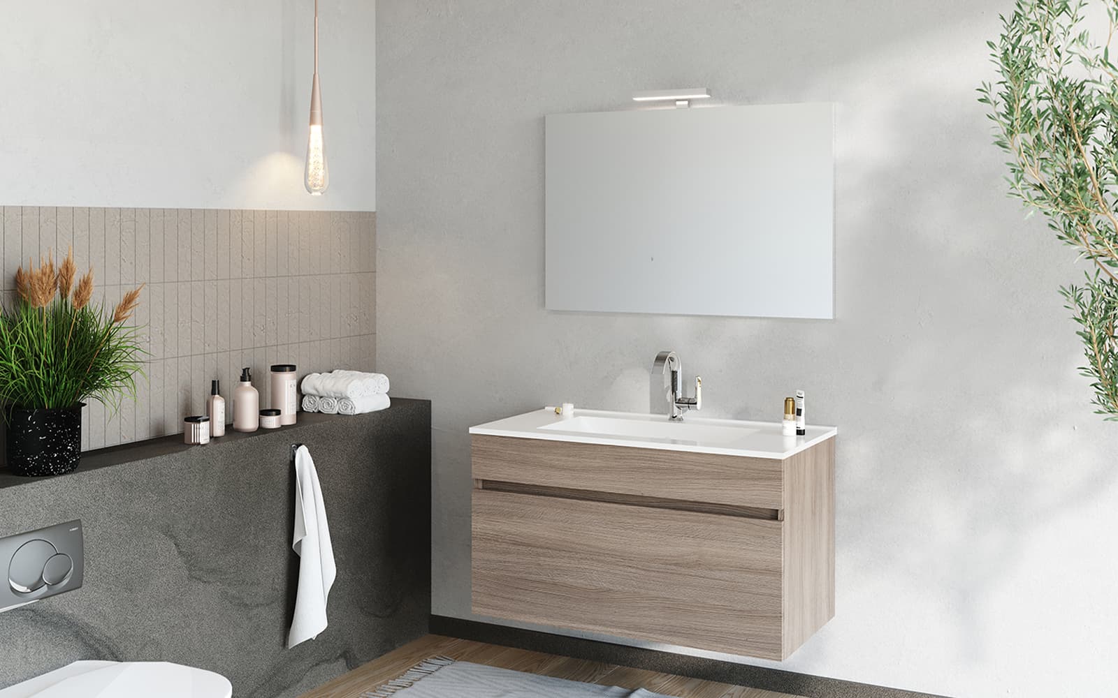 Set Mobilier Baie Suspendat Salta, Personalizabil