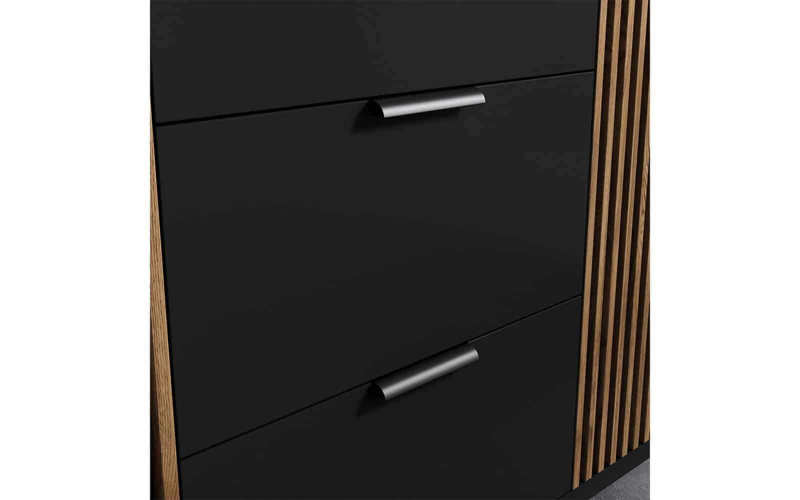 Dulap Sia, 185x60x200cm, Negru
