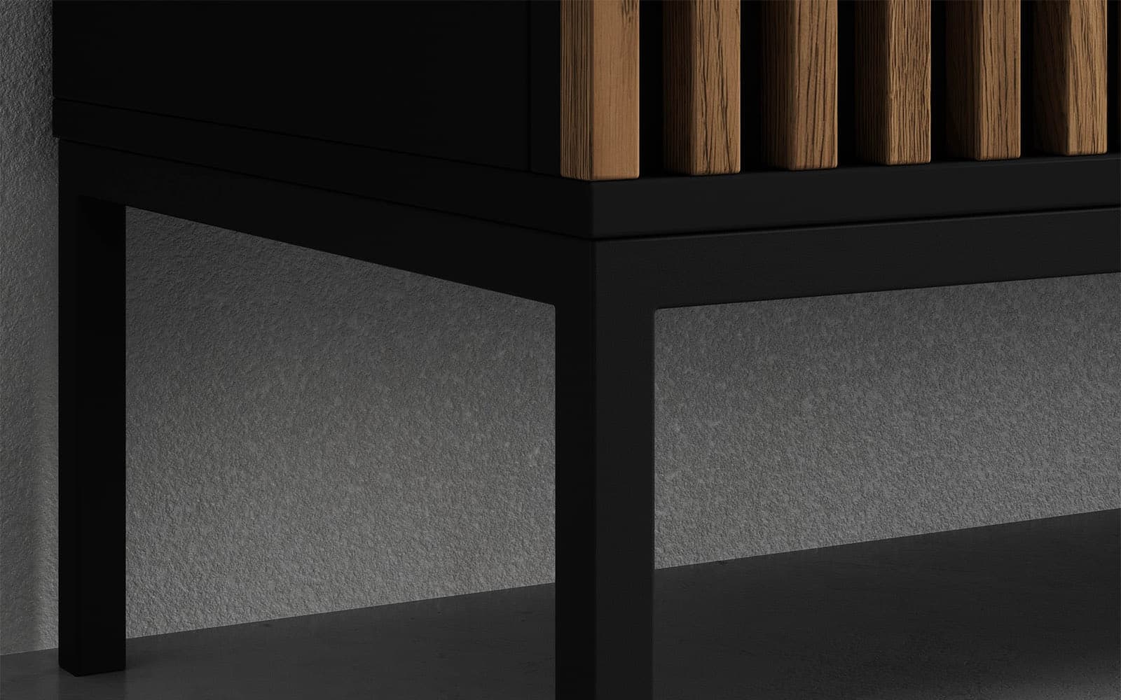 Dulap Sia, 185x60x200cm, Negru