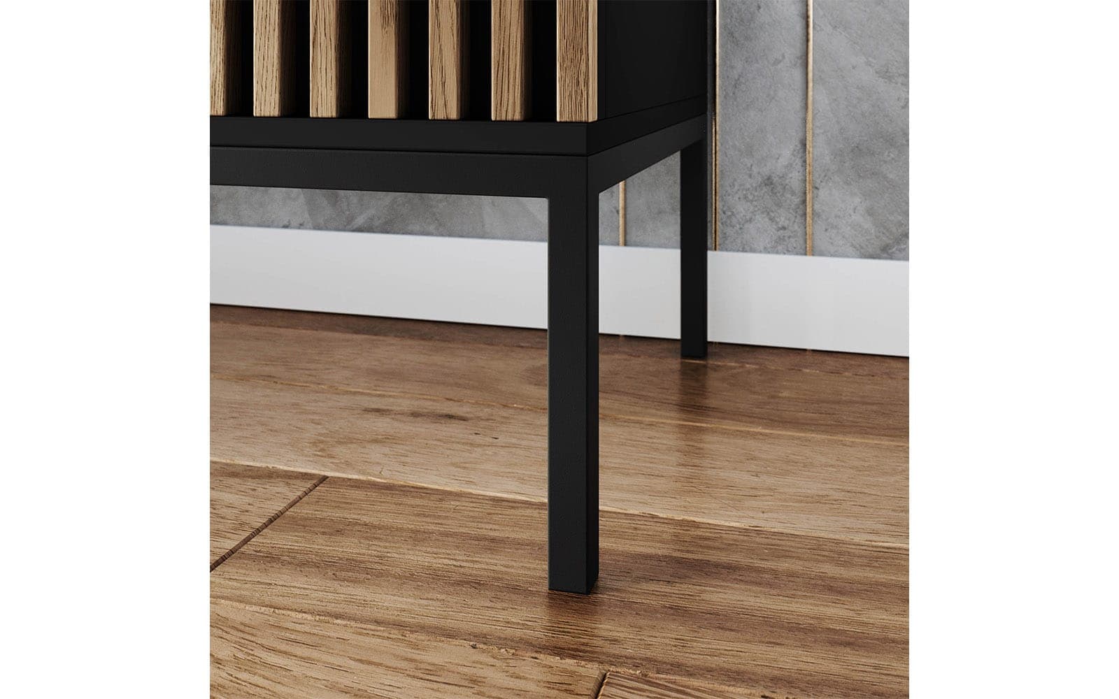 Comodă TV Sia, 150x40x60cm, Negru