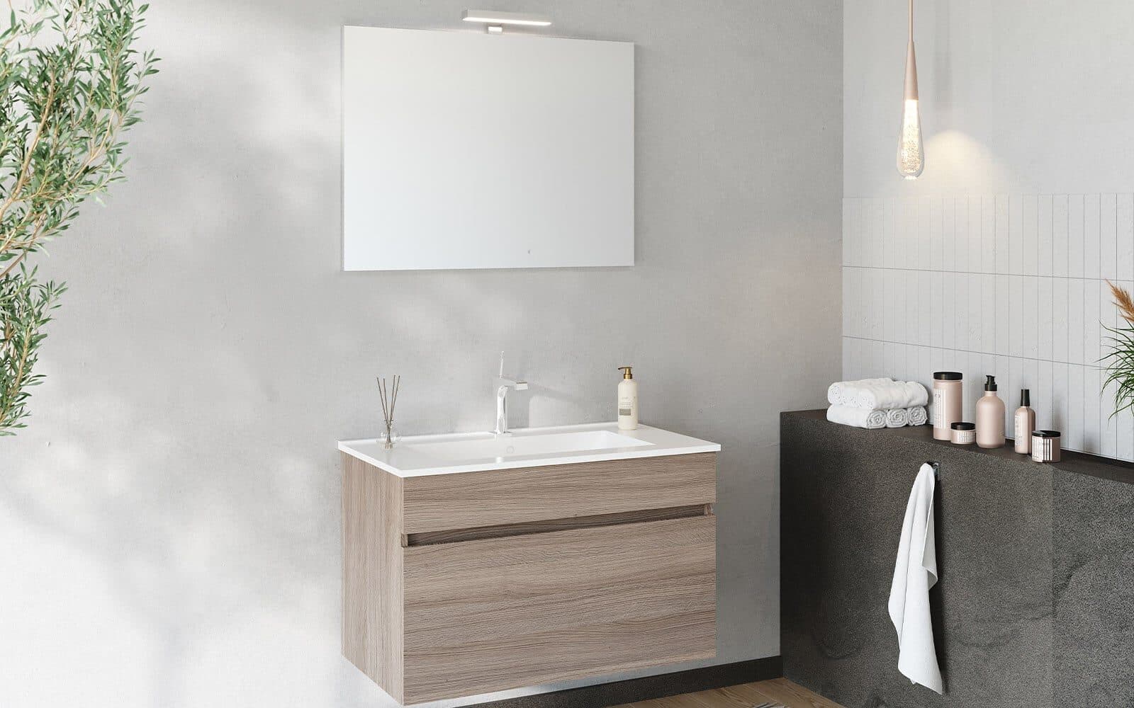 Set Mobilier Baie Suspendat Salta, 80cm
