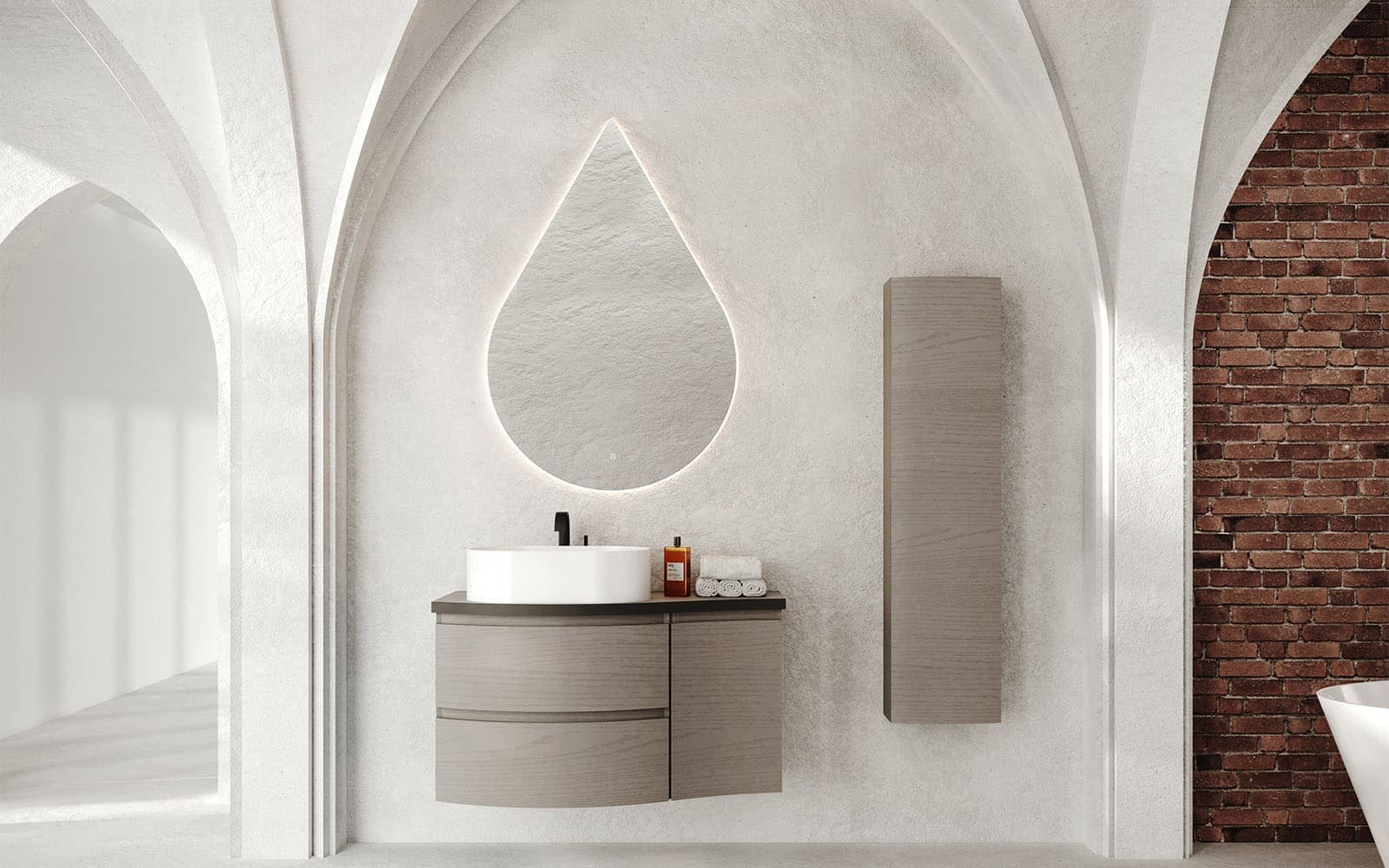 Oglinda cu iluminare LED si acționare touch, 80x120cm