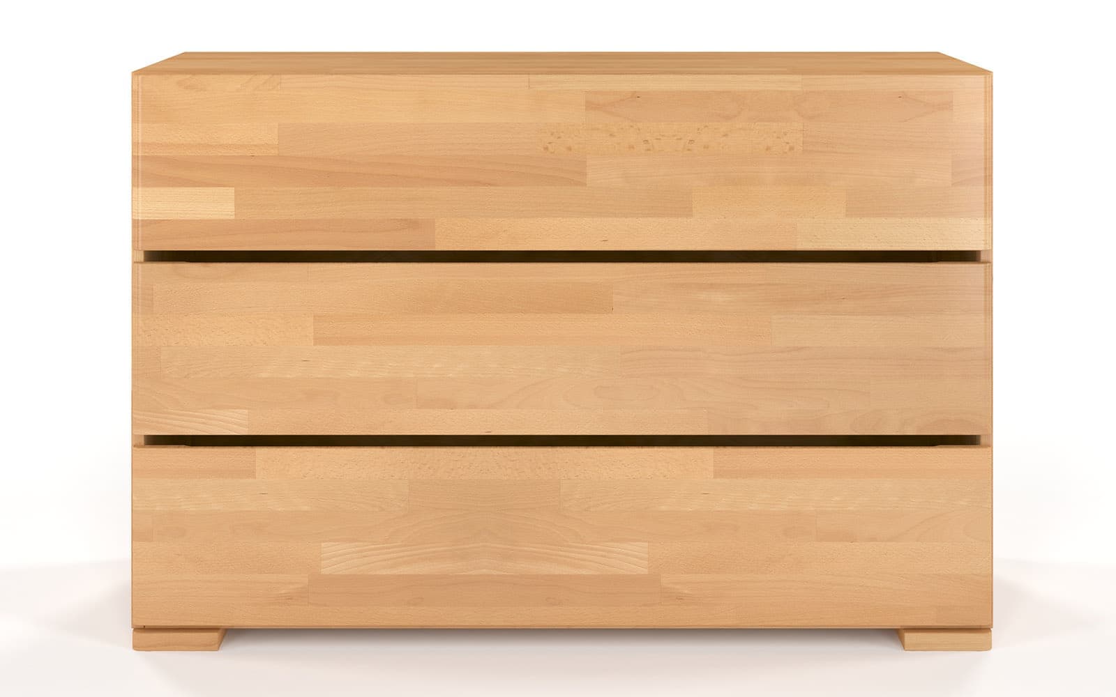 Comodă TerraCraft, Lemn Masiv Fag, 3 sertare, 120x45x81cm
