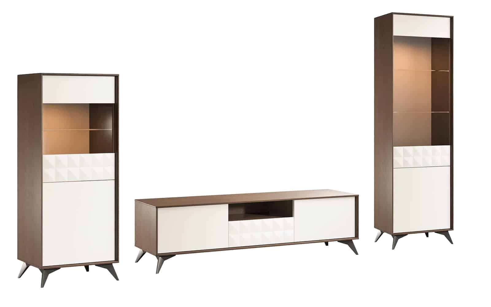 Set Living Zion, 3 Piese, Crem-Nuc