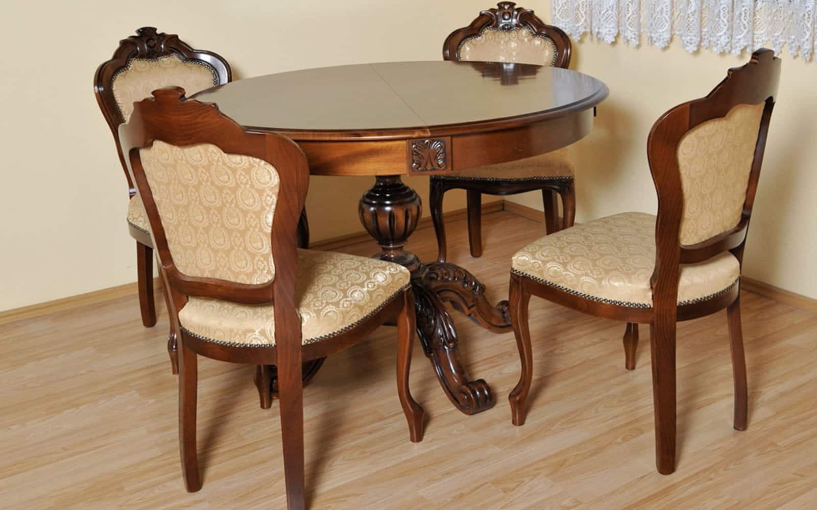 Scaun Tapitat Briston, Lemn Masiv, 58x57xH102 cm