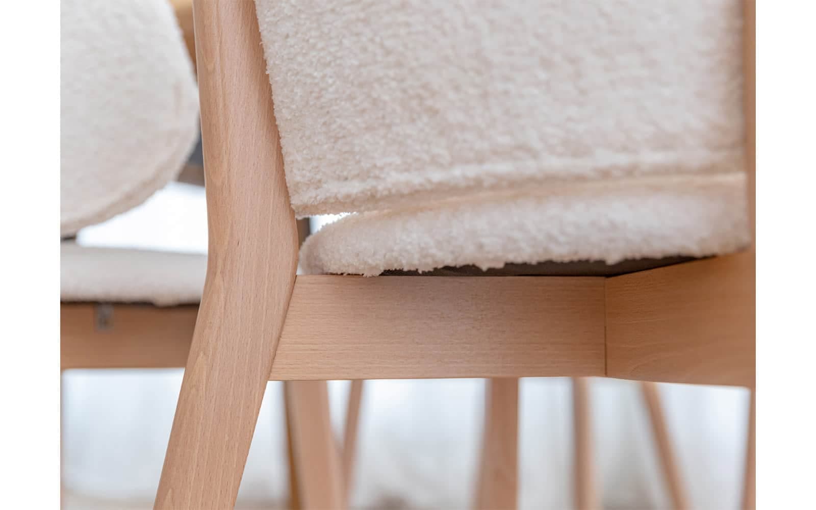 Scaun Nagy, Lemn Masiv Fag, Tapițat, 51x46x79cm