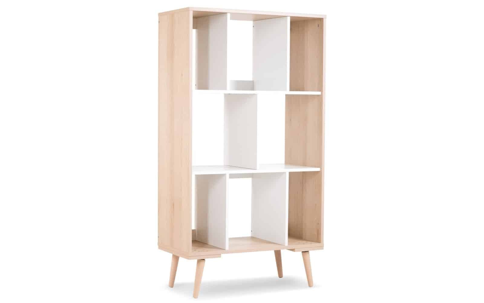 bibliotecă pentru copii sophie natur, lemn masiv, 80x40x146 cm