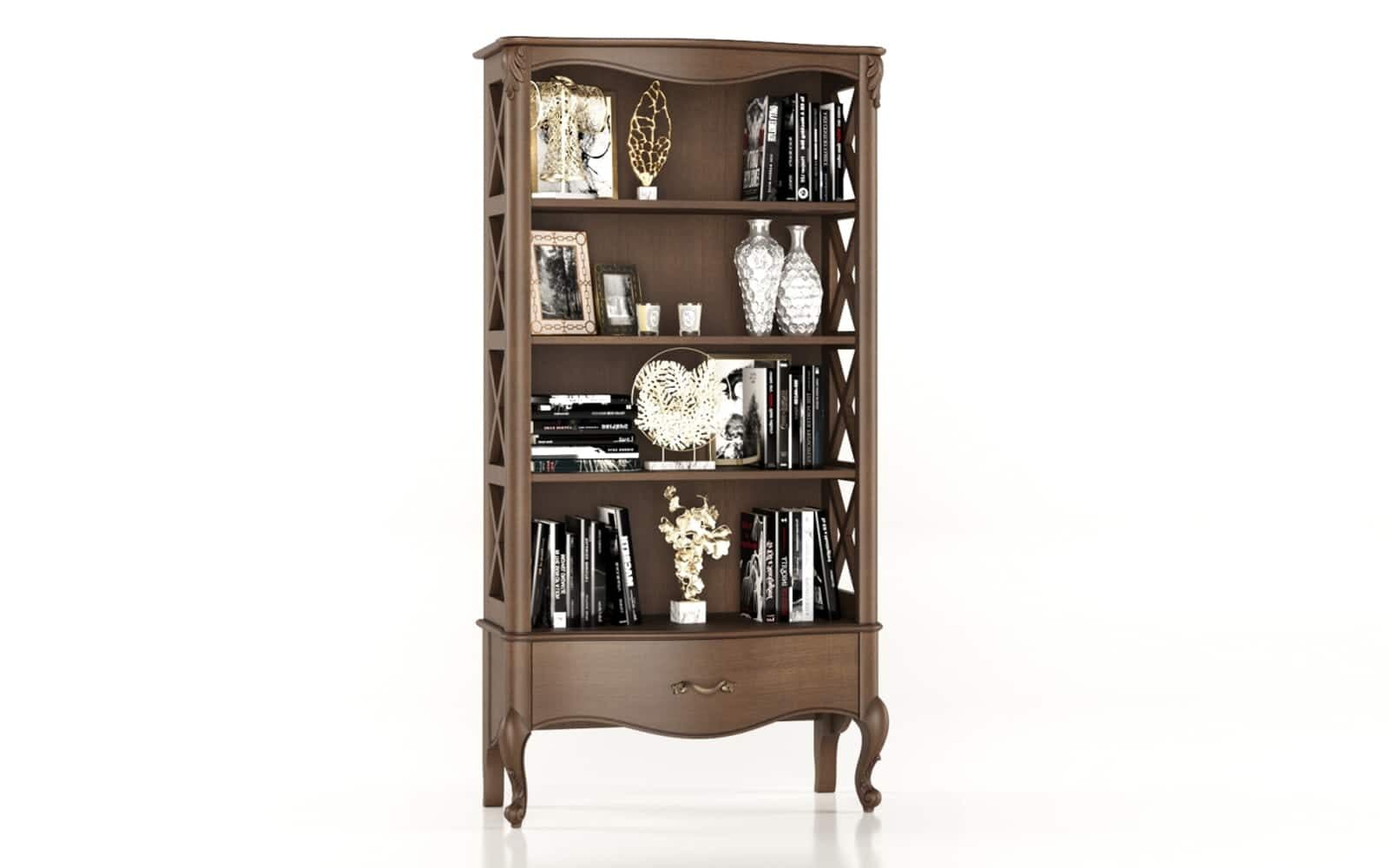 Bibliotecă Celisea, Lemn Masiv, 94 x 43,5 x 180 cm