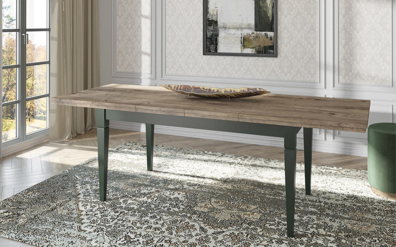 masă extensibilă jardon, 160/200/240x90x79cm, alb (copiază)