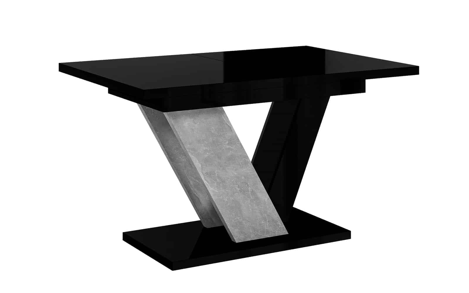 masă dining extensibilă harmonique, 120/160x80 cm, negru