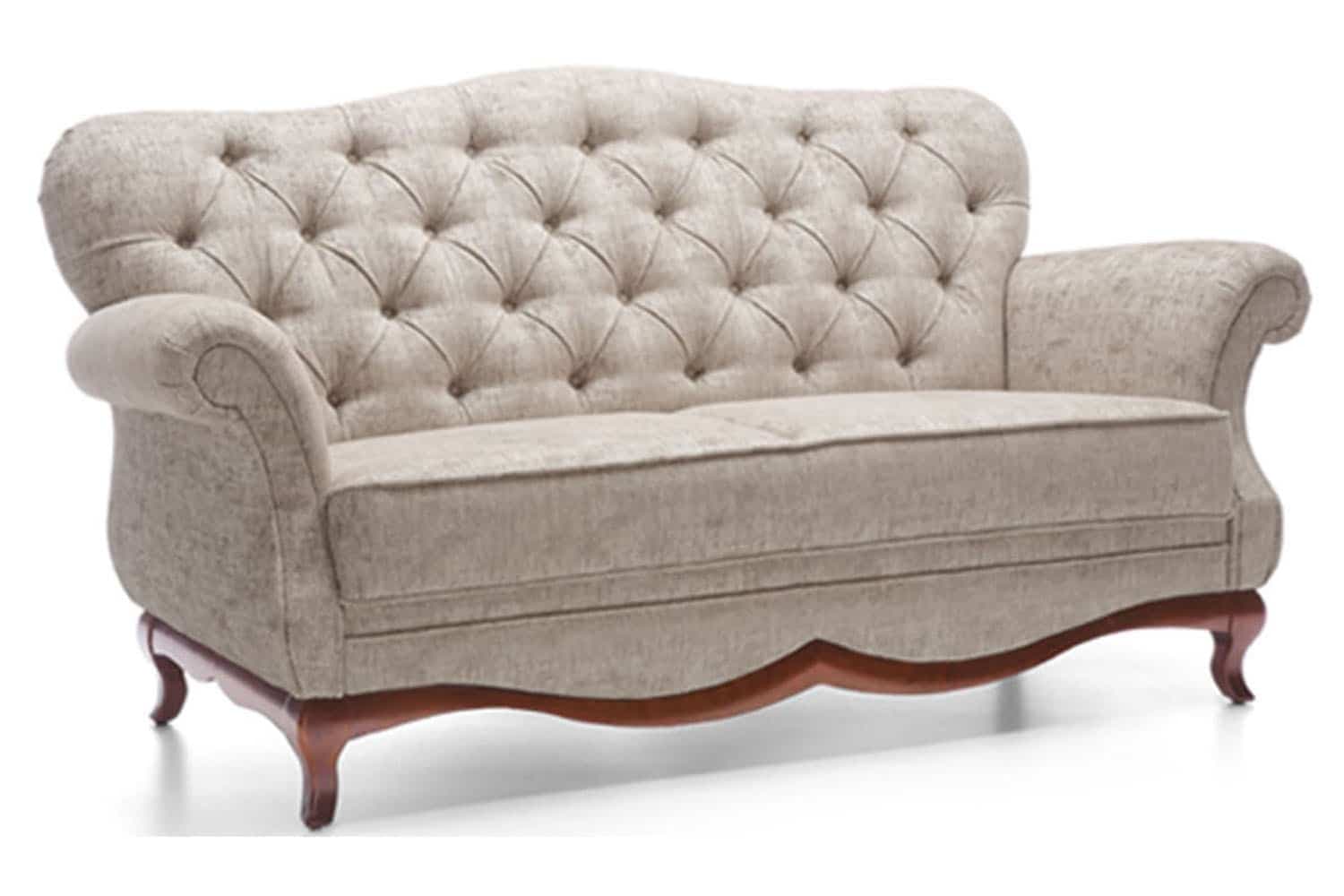 Canapea Milan I, Lemn Masiv, Alb-Nuc, 172/126 x 90/56 x 98/46 cm