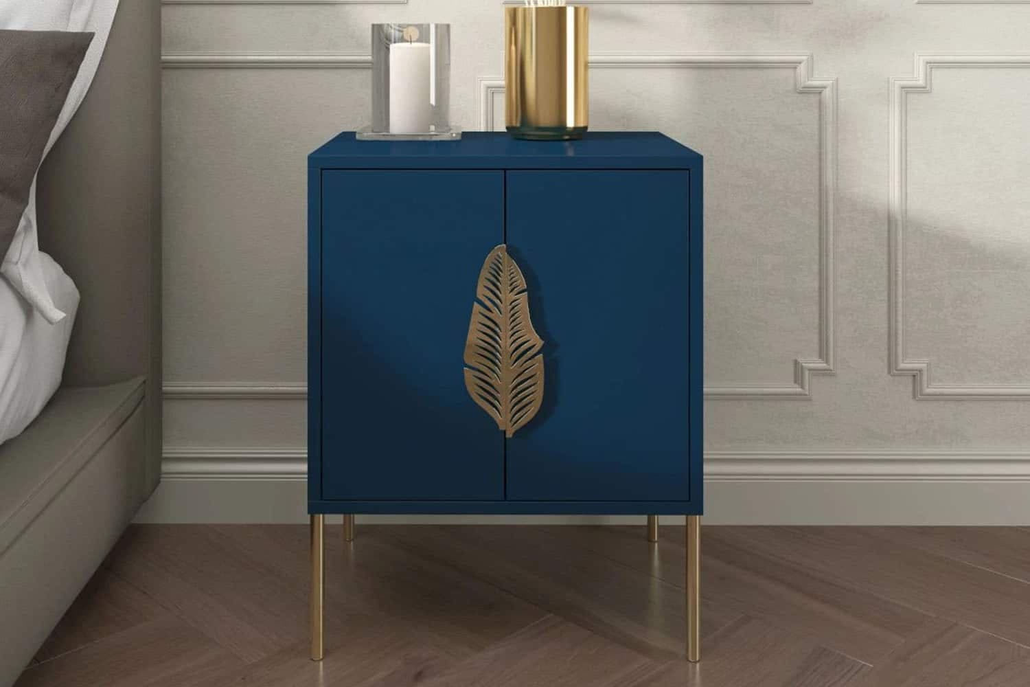 Noptieră Merlin, Personalizabilă, Accesorii placate cu Aur, 54 x 40 x 69 cm
