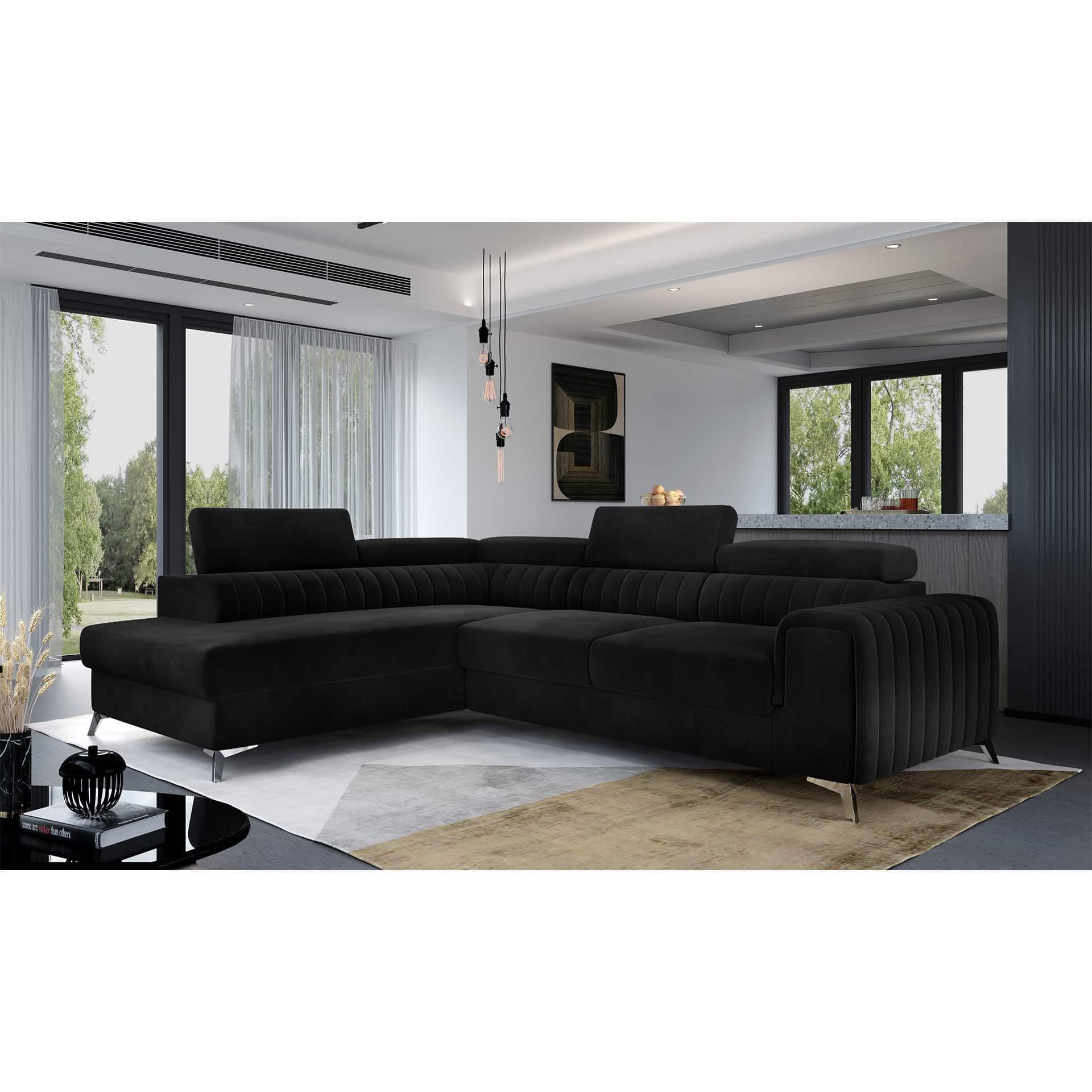 Colțar Lisbon, Material Mat Velvet 99, Mobarta