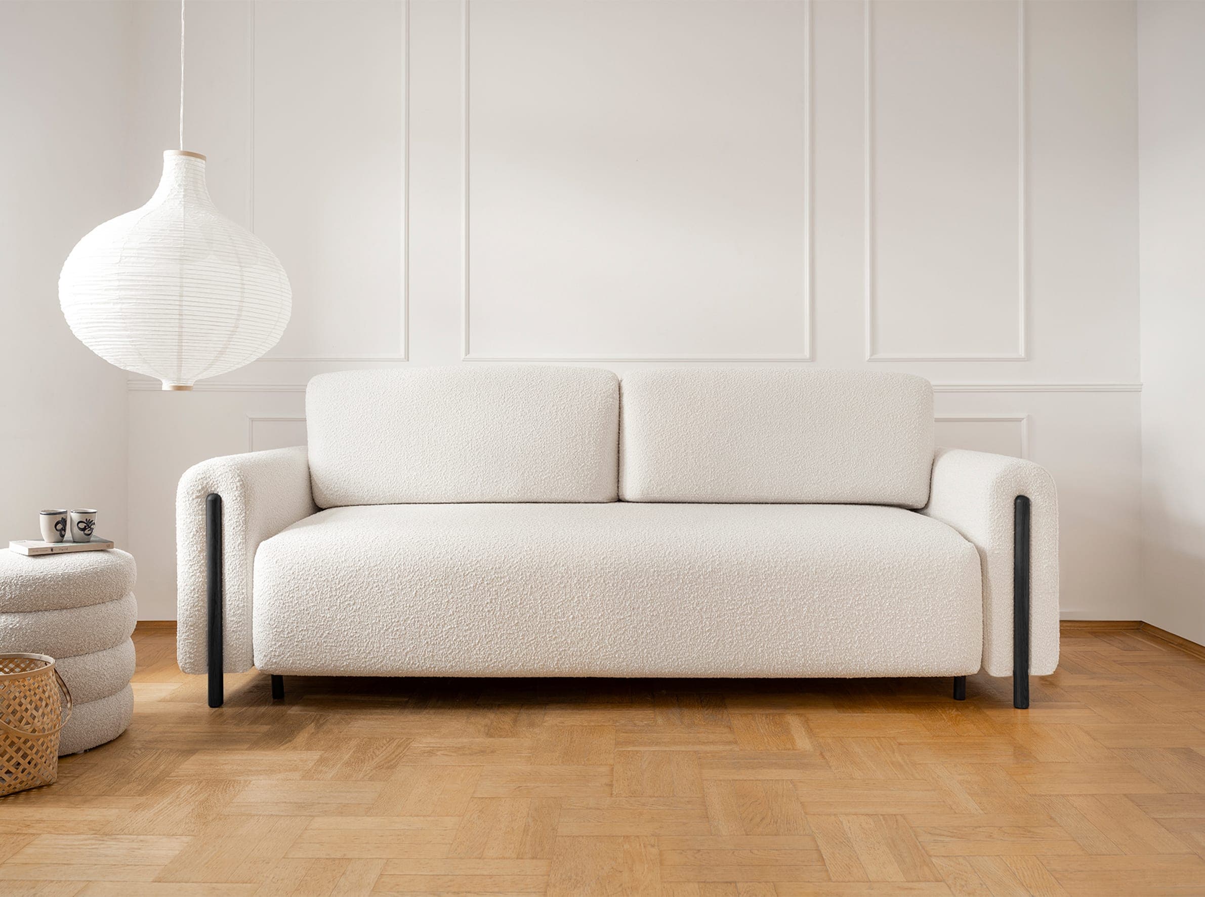 canapea cosmoflex, extensibila, material jaffray 01 alb (copie)