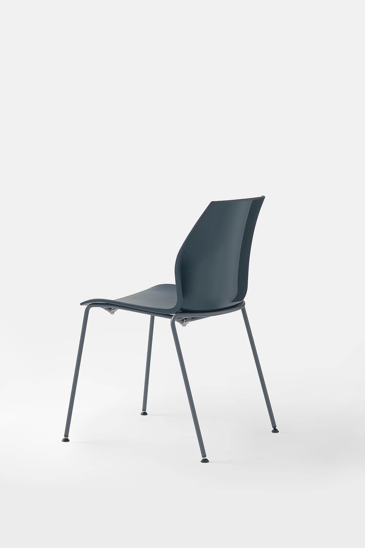 Scaun Kalea cadru fix cu 4 picioare din otel, 52x80x46 cm